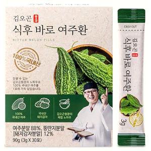 김오곤 식후 바로 여주환 4개월분 120포(3gX30포X4박스)스틱타입 돼지감자 여주