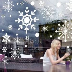 눈꽃결정체 중)6 유리장식스티커 인테리어시트지 크리스마스 쇼윈도우장식 유리시트지