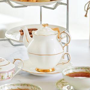 고원 엘린 티포원 화이트 300ml 1인용 티팟세트 티포트 찻잔