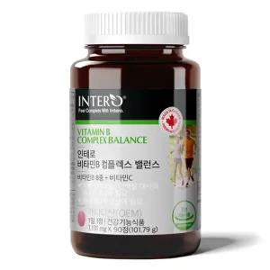인테로 캐나다 비타민B 컴플렉스 밸런스 B1 B2 B6 B12 판토텐산 나이아신 비타민비