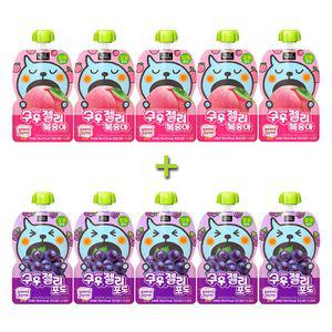 쿠우젤리 130ml 복숭아 포도 2x5세트 10개 아이음료 포도주스 과일주스 워터젤리 젤리형음료 간식