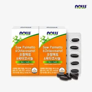 [나우푸드코리아] 나우푸드 쏘팔메토&옥타코사놀 60캡슐 2박스 4개월분