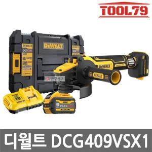 디월트 DCG409VSX1 충전그라인더 플렉스볼트 20V MAX 9.0Ah 125mm BL모터 속도조절