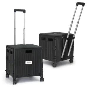 클리나 4바퀴 접이식 폴딩카트 핸드카트 쇼핑카트(덮개일체형/블랙)