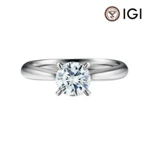 [한국금다이아몬드] 18k 1캐럿 랩 다이아몬드 반지 4프롱 IGI D VS1