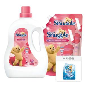 스너글 초고농축 섬유유연제 블루밍부케 4L, 1개 + 2.6L, 2개 + 증정 (섬유유연제 블루스파클 플러스 100ml, 1개 )