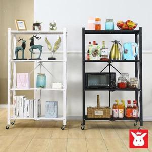 [제이큐]수납선반 수납장 철제 원터치 이동식 팬트리 폴딩선반 렉 4단 5단