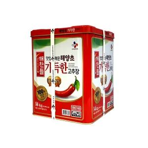 CJ 해찬들 가득한고추장 14kg 태양초 고추장 대용량 업소용 캔