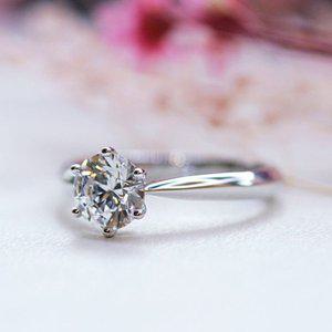 [하나다이아몬드]1캐럿 랩다이아몬드 심플 프로포즈 반지 베키 HNLDR1C29