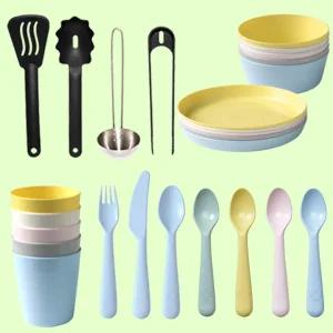 어린이 요리 주방 이케아 유아 식기도구 장난감 부엌 소꿉 역할 놀이 스푼 그릇 접시 세트
