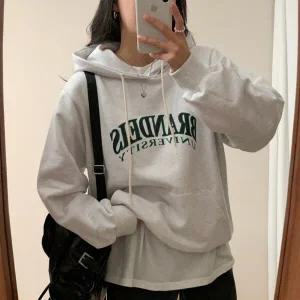 [하프클럽/]신상 긴팔 티셔츠 오버핏 브랜드 후드