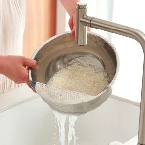 프리미엄 스텐304 다용도 스텐볼 쌀세척 쌀바가지 믹싱볼 야채 세척볼