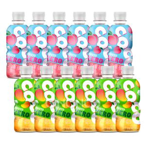 팔도 코코뿌요 제로 280ml (복숭아+애플망고) 각 6개 코코넷젤리 음료수 과즙음료 어린이음료수