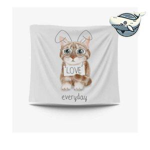 고품질 특대 고양이 그림 커튼 패브릭 가리개 실내 가림막천 천가리개 (WFHJ58G)