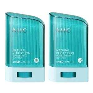 AHC 내추럴 퍼펙션 더블 쉴드 선스틱 (초록색) SPF50+ 22g 2개 워터프루프 스틱썬크림