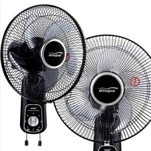 가정용 거실 사무실 힉교 학원 선풍기 3단 풍속 날개 자동 회전 벽걸이형 블랙