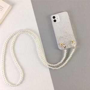 핸드폰케이스 크로스 바디 매는 밧줄 목걸이 진주 팔찌 체인 스타 전화 케이스 S22 S21 S23 S24 플러스 울트라 s20 A32 커버 스트랩