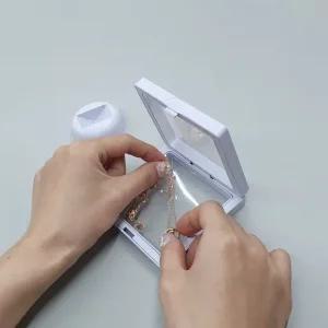 P1 PE필름 악세사리 액자 케이스 화이트 11x11 돌반지케이스 압화액자 돌반지보관함 PE필름액자