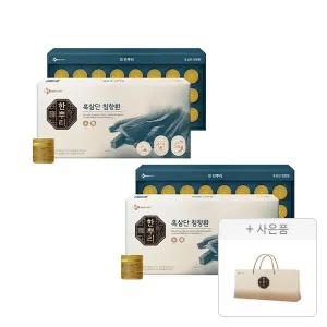 CJ 한뿌리 흑삼단 침향환 24환 선물세트, 2개 + 쇼핑백