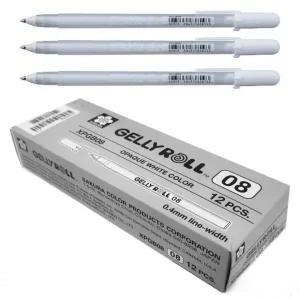 사쿠라 젤리롤펜 겔리롤펜 파인 XPGB 0.8mm (화이트) (12개입) 1다스