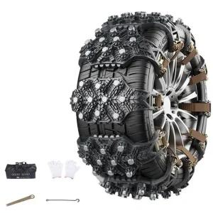 차량용 타이어 미끄럼 방지 체인줄 바퀴 체인 안전 장치 미끄럼방지체인줄 8개세트 바퀴체인