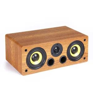 우드 패시브 스피커 하이파이 사운드 차량 오디오 스피커 - 옐로 우드