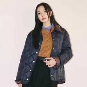 JJ지고트 코듀로이 칼라 퀼팅 구스다운 점퍼GPAM2PD911 340617Moony