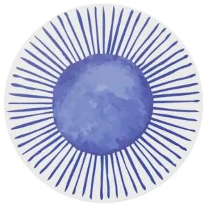 원형 4개 세라믹코스터 파란색 세련된 유니크코스터 컵받침대 컵받침홀더 깔끔한컵받침