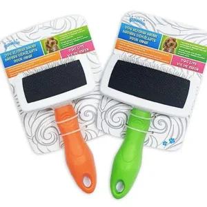 애완동물 전용 빗 슬리커 브러시 강아지 고양이 털 정리용 M