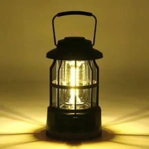 [콩심팥심]COB 레트로 감성 캠핑 랜턴 L2 낚시 야외 블랙 텐트조명 텐트실내등