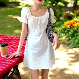 [아우트]바스락 미니 원피스 OPS 여름 휴양지 반팔