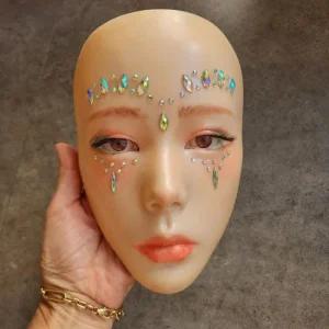 실리콘 얼굴 마네킹 메이크업 분장