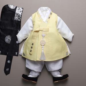 [꼬까한복] 데일리쾌자 옐로우 아동 남아한복