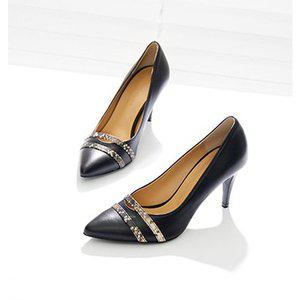 [지젤슈즈]스테이크 무늬피 펌프스힐/[9178]