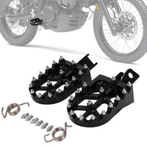 IUVWISN 더트 바이크 풋 페그, 모터사이클 페그 와이드 받침대 CNC, KLR 650 KLR650 1987-2018 2021-2024 블랙
