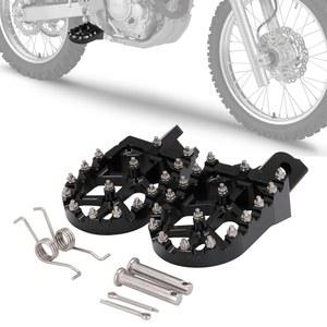 IUVWISN 더트 바이크 풋 페그, 모터사이클 페그 와이드 받침대 CNC, CRF 110 110F 2013-2023 CRF125F 2014-2023 블랙용