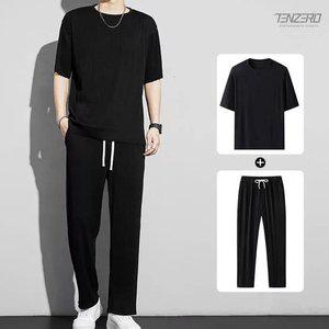 [텐제로] 여름세트 쿨링 남성 플리츠 반팔 긴바지 셋업 TEN25-5SETD