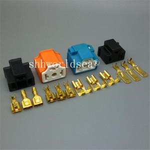 1 세트 H4 9003 3pin 세라믹 와이어 배선 자동차 헤드 전구 램프 하네스 소켓 플러그 자동 h4 커넥터 플러