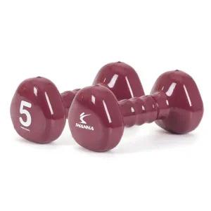 [헬스케어]5kg 아령 프렌치버건디 단품1개 홈트레이닝 삼각아령