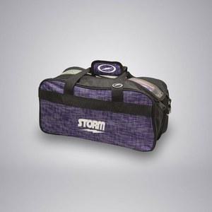 2 볼 토트 볼링백 - 추상 퍼플/블랙