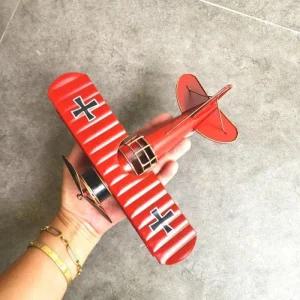 은이로 장식 인테리어 빈티지 철제  비행기 모형 (46hRS)