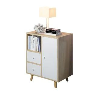 3단 개인 캐비넷 나무 서랍 사무 용 보관 수납 함 수납함(A타입) - 화이트