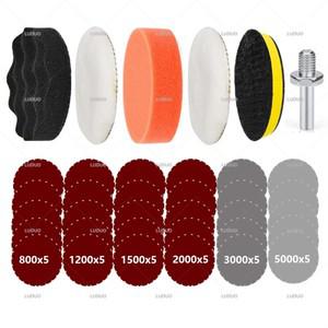 자동차 광택 패드 스펀지 키트 폼 버퍼 왁스 바이크 오토바이 모터