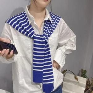 여성 스트라이프 가디건 숄머플러 숄케이프 1P (49OzN)