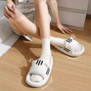 귀여운 고양이 슬리퍼 미끄럼 방지 발편한 실내화