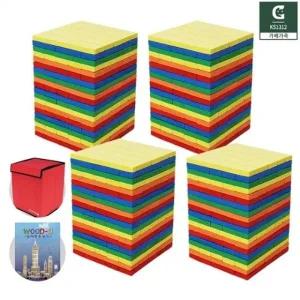 (가베가족)KS1312 큰솔 칼라카프라400pcs 예제집 가방