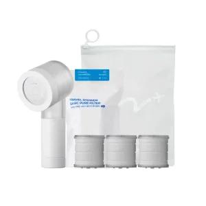 [녹물제거] 여행용샤워기 화이트+베이직필터1팩(3p)