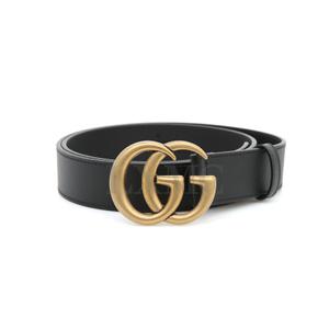 구찌 더블 G 버클 마몬트 벨트 블랙 금장 마몽벨트 414516 *