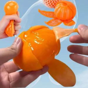 귤 말랑이 스트레스볼 스퀴시 장난감 킹받는 재미 이색 선물 쓸없선 지름 7cm 높이 5.5cm