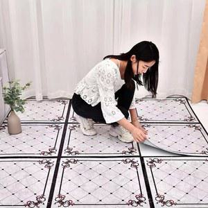 신장 자착 바닥 시트지 빈티지 무늬 대리석 모조 타일 두꺼운 내마모성 방수